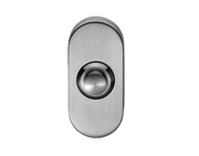 Eurospec Oval Bell Pushes, Polished Stainless Steel OR Satin Stainless Steel - SWE1030